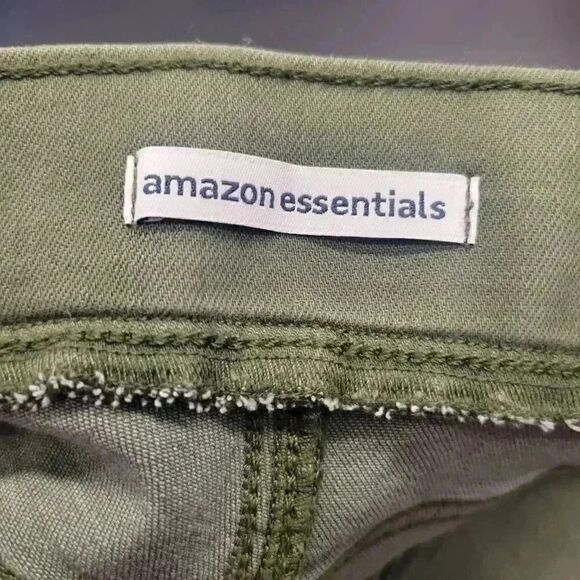 Amazon Essentials Women's Khaki Green Poly/Spandex Stretch Pull On Jeggings NEW - Picture 11 of 14